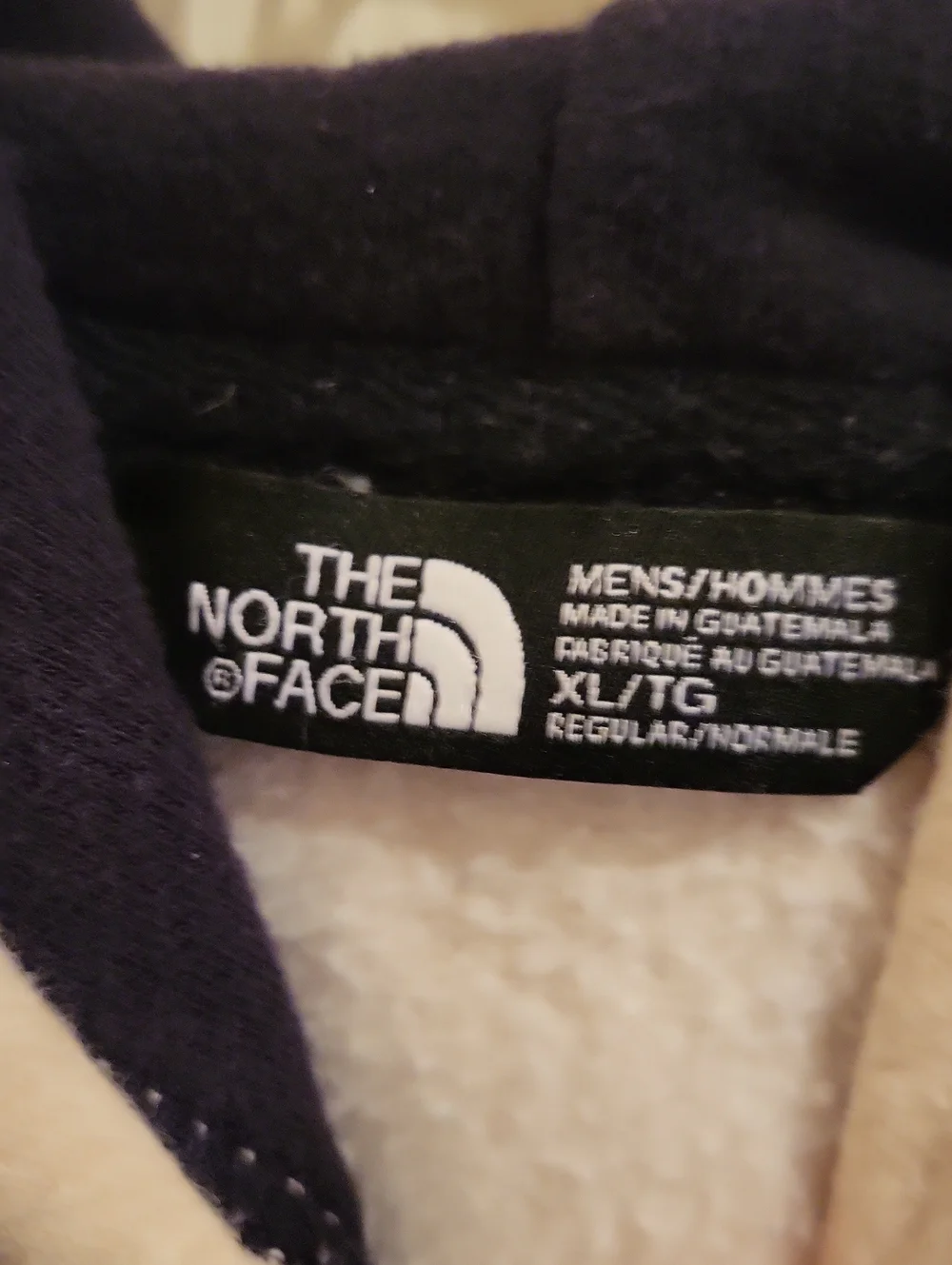 The North Face Men's Beige Graphic Pullover Hoodie Sweatshirt Size XL